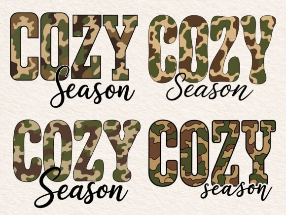 Cozy Season Camo Western PNG, Retro Camo