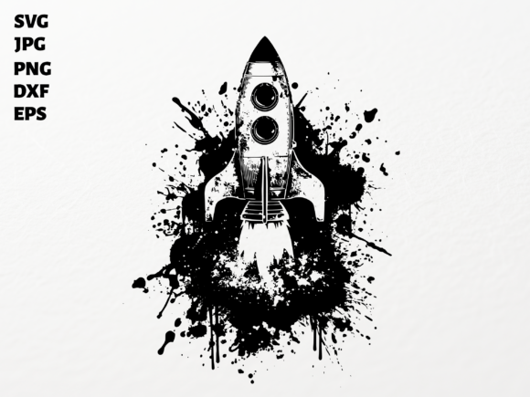 Grunge Rocket Space Ship SVG for Cricut Review