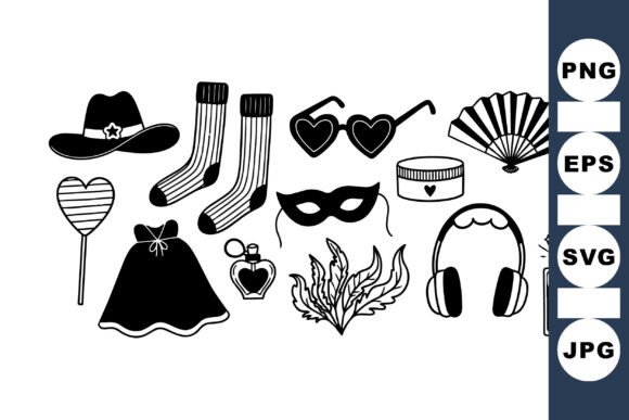 Retro Costume Party Vector Set Review