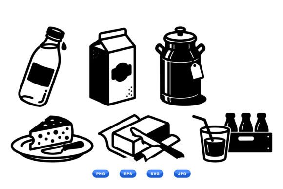 Retro Dairy Icon Clipart Review