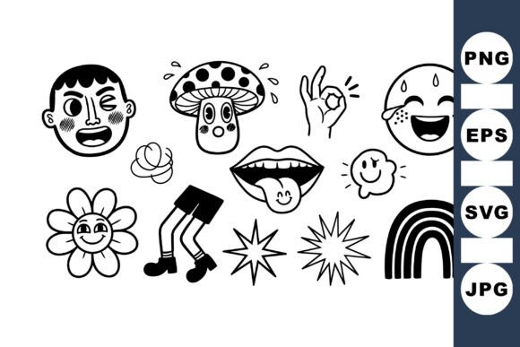 Retro Fun Doodle Clipart Set: A Designer’s Embroidery Review