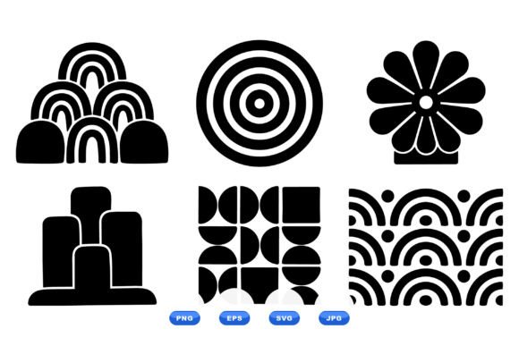 Retro Geometric Shapes Clipart Review