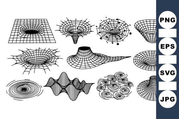 Retro Geometric Warp Vector Set Review