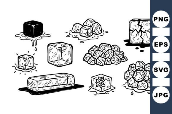 Retro Ice Cube Clipart Set Review