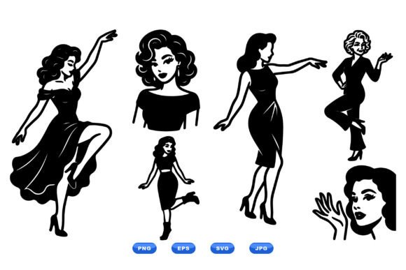 Retro Pinup Woman Clipart Review