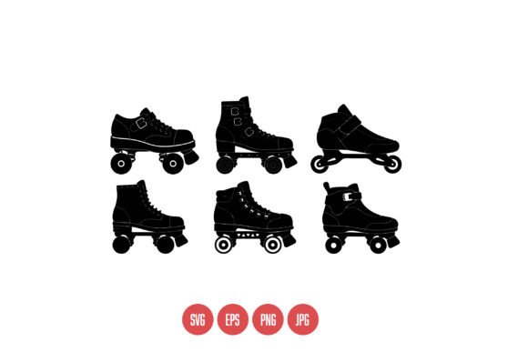 Retro Roller Skate Clipart Pack