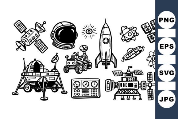 Retro Space Exploration Clipart Review
