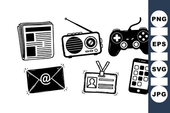 Retro Tech Icon Clipart Set Review