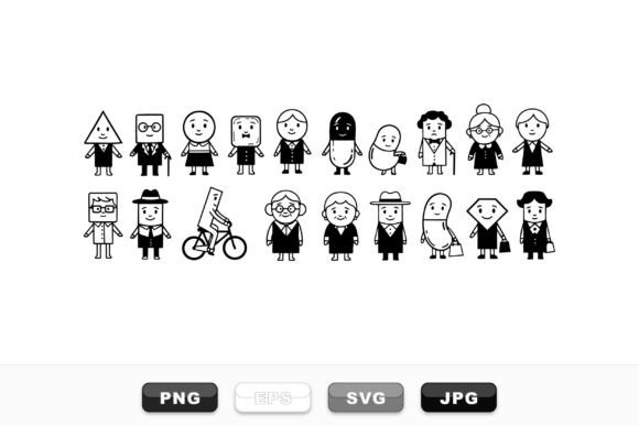 Retro Vintage Character Icons Set Review