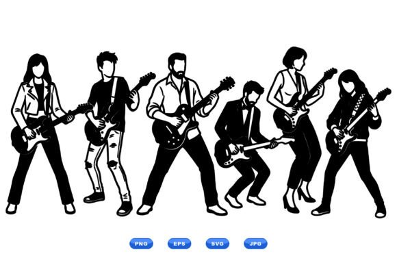 Rock Band Silhouette SVG Pack Review